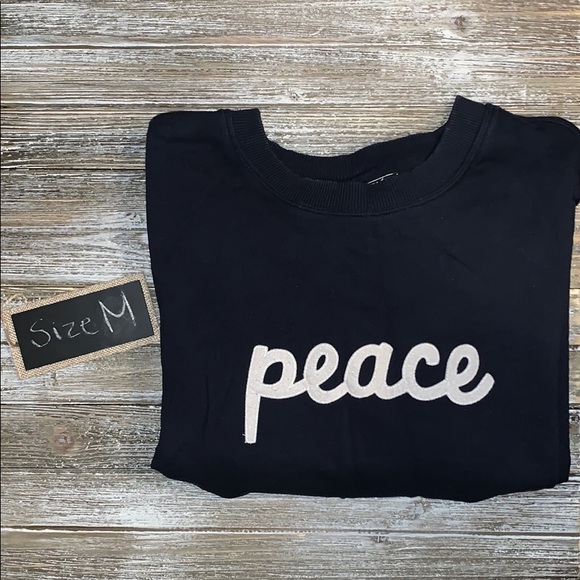 Anthropologie Tops - Anthropologie Peace Sweatshirt